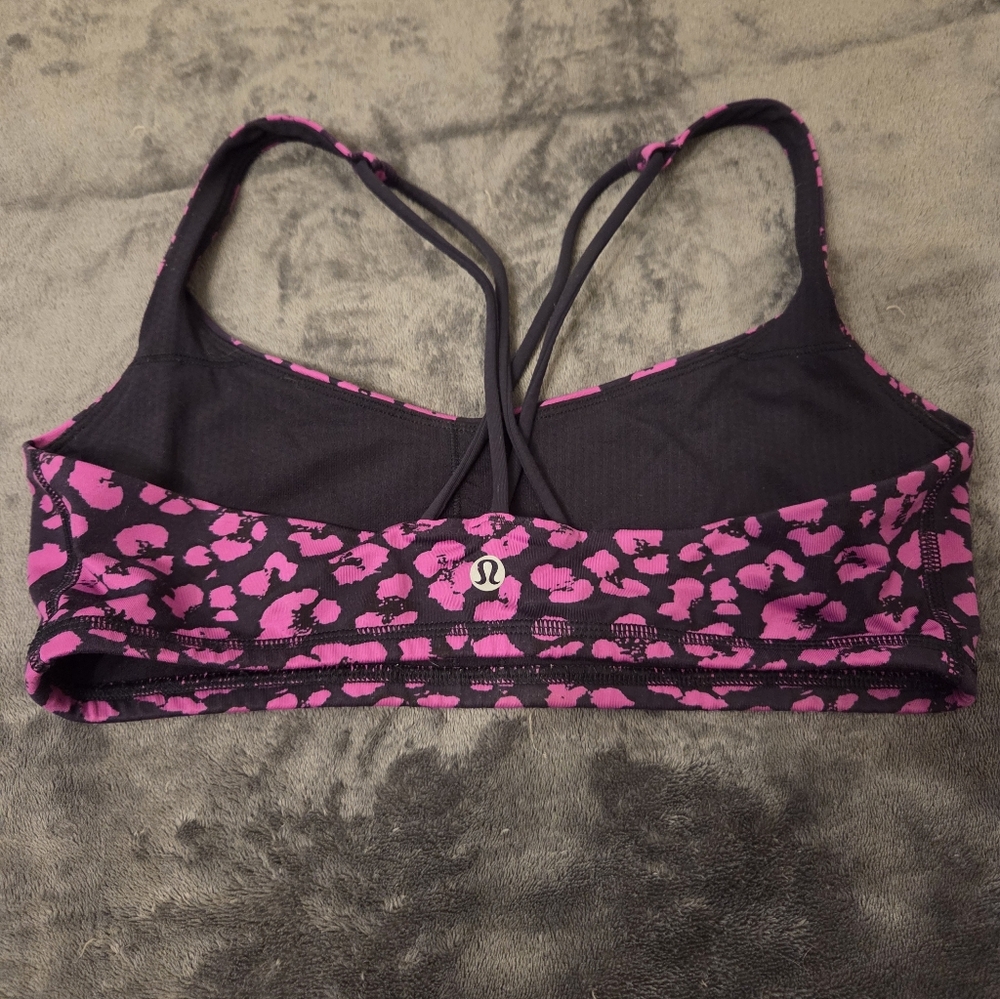 Lululemon Free To Be Bra.Mini Cherry Cheetah Ultra Violet Naval Blue Sz. 8